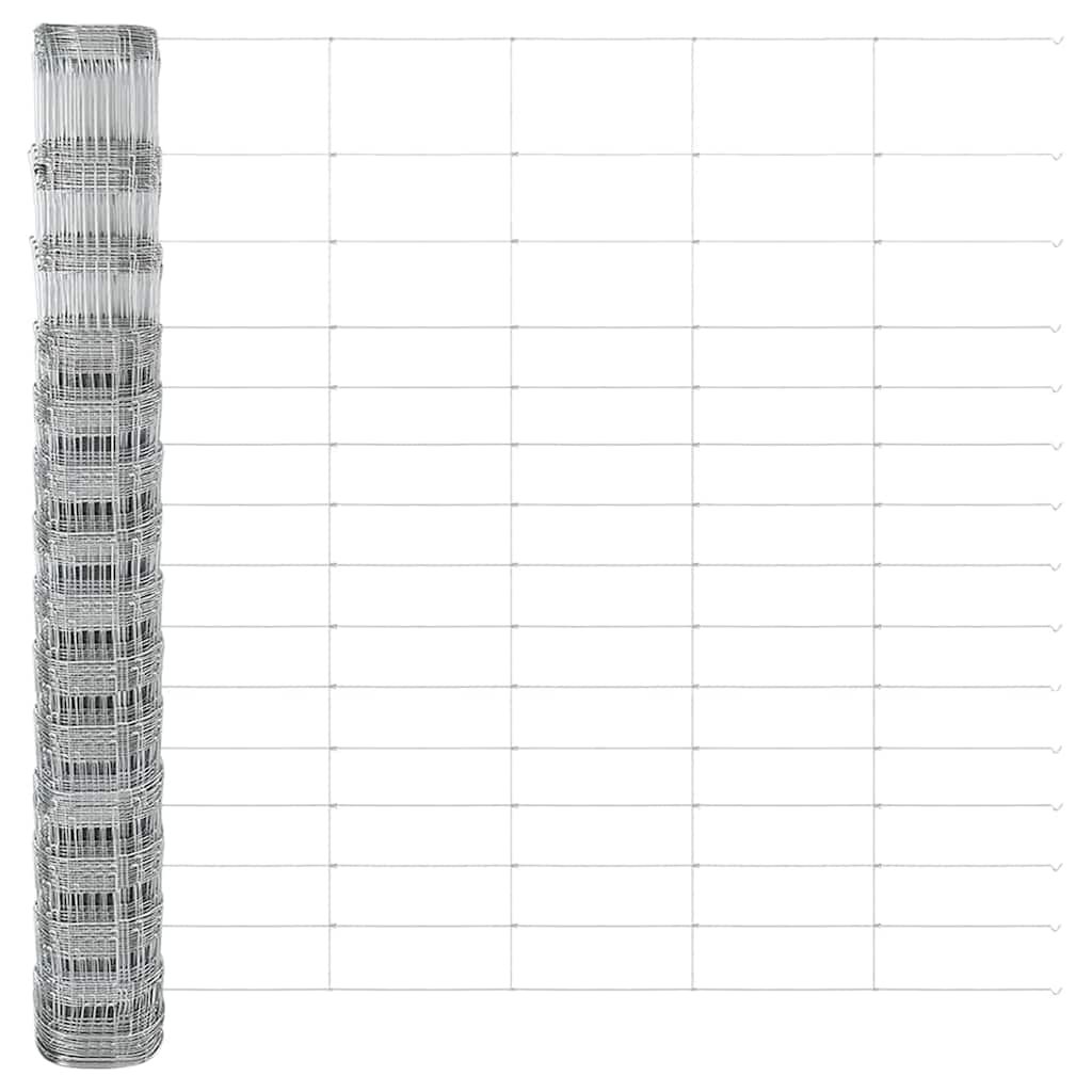 Wildzaun Silber 50 x 1,6 m Verzinkter Stahl